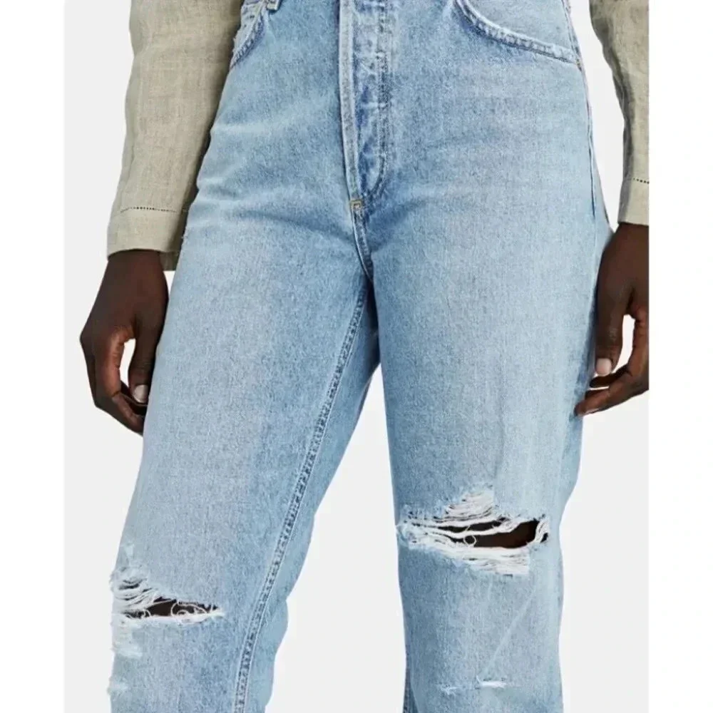 NWT Citizens of Humanity Charlotte High Rise Straight Leg Jeans Denim Blue 33